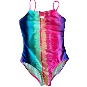Cat And Jack Rainbow Tie Dye Bathing Suit One Piece Size‎ Large